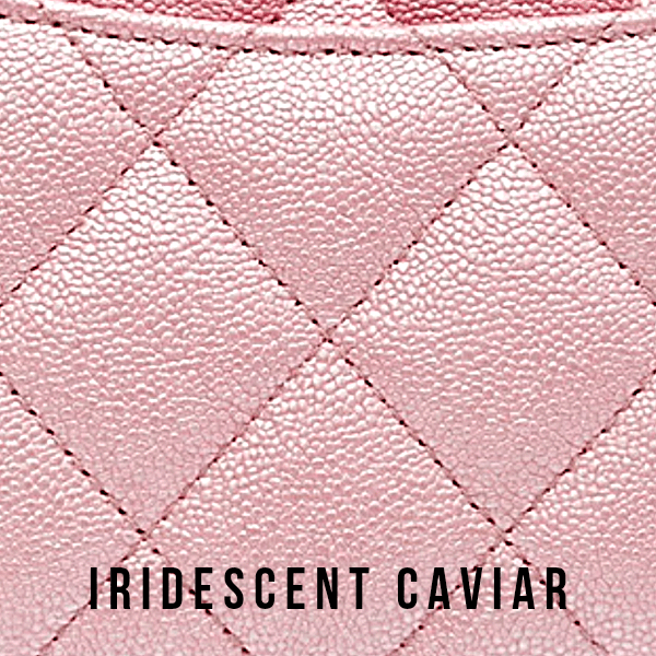 Chanel iredescent caviar leather