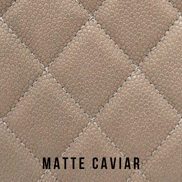 Chanel matte caviar leather