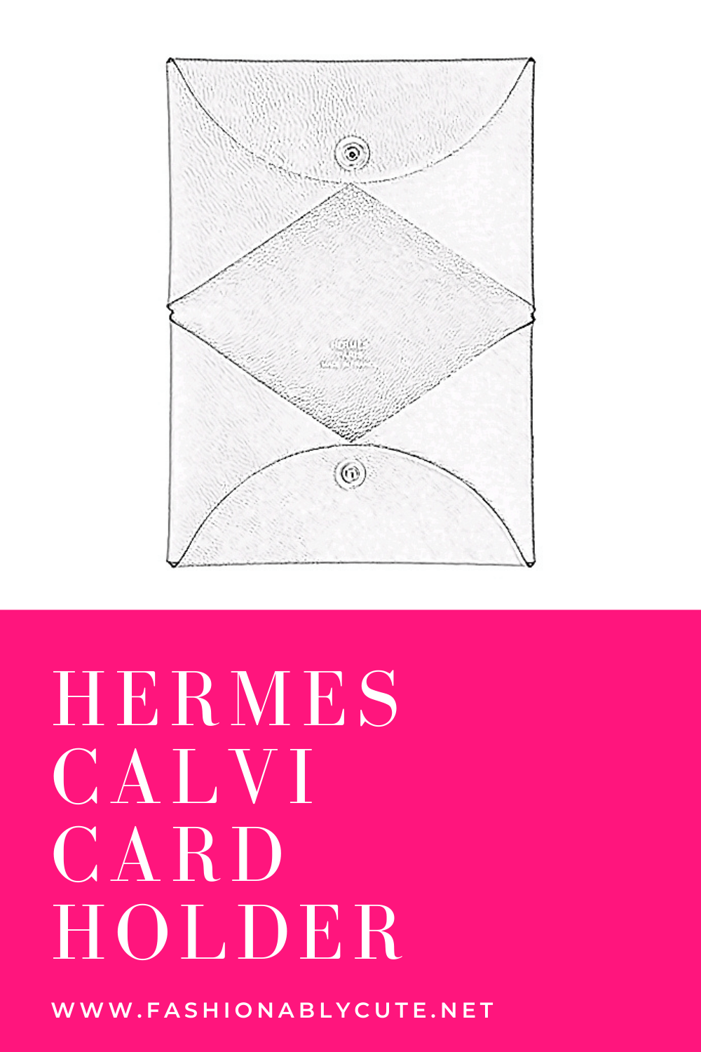 Hermes Card Holder Calvi Vert Rousseau in Leather with Silver-tone